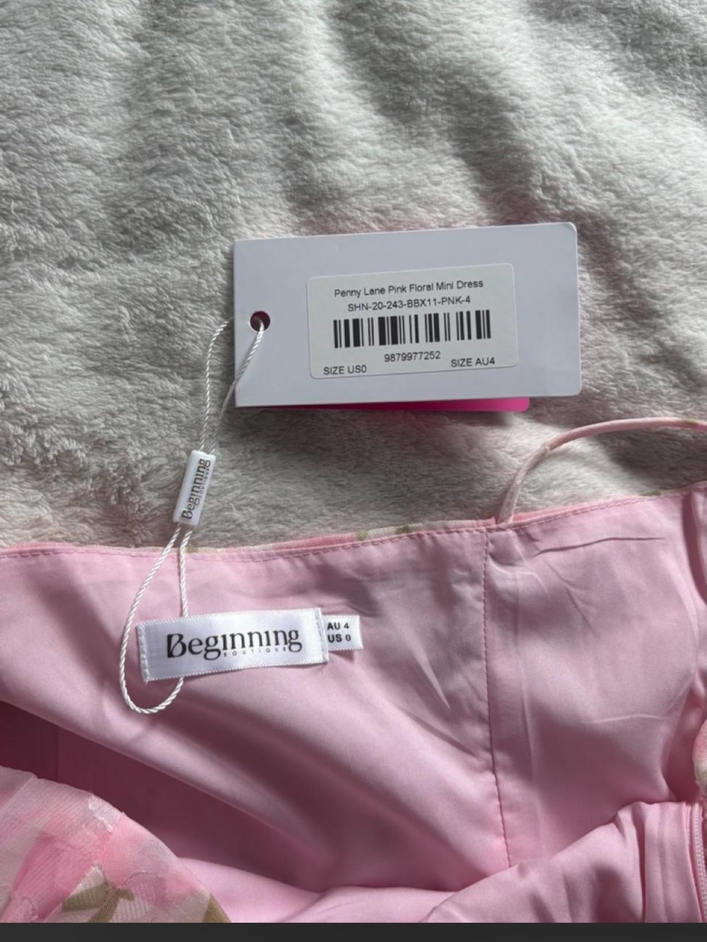 Beginning Boutique Pink Floral Bustier Mini Dress - Picture 2 of 2
